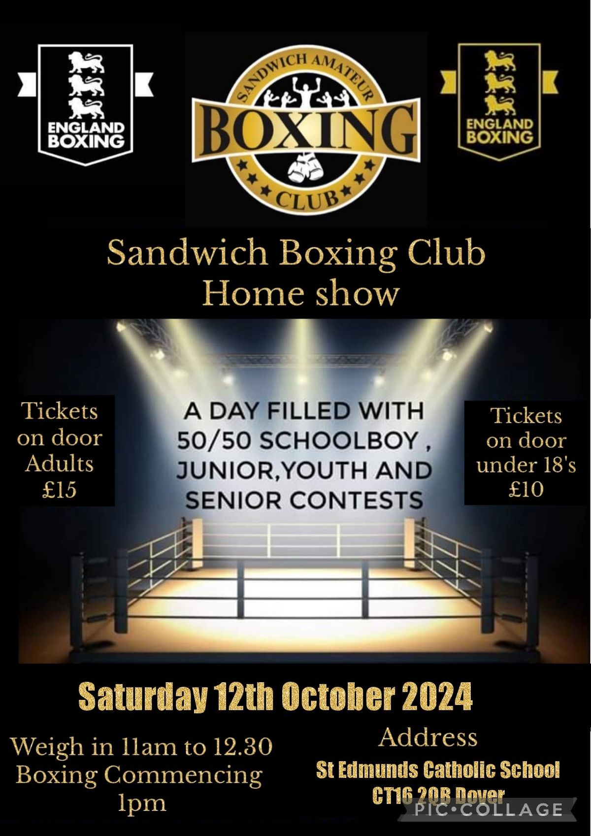 Sandwich Amateur Boxing show