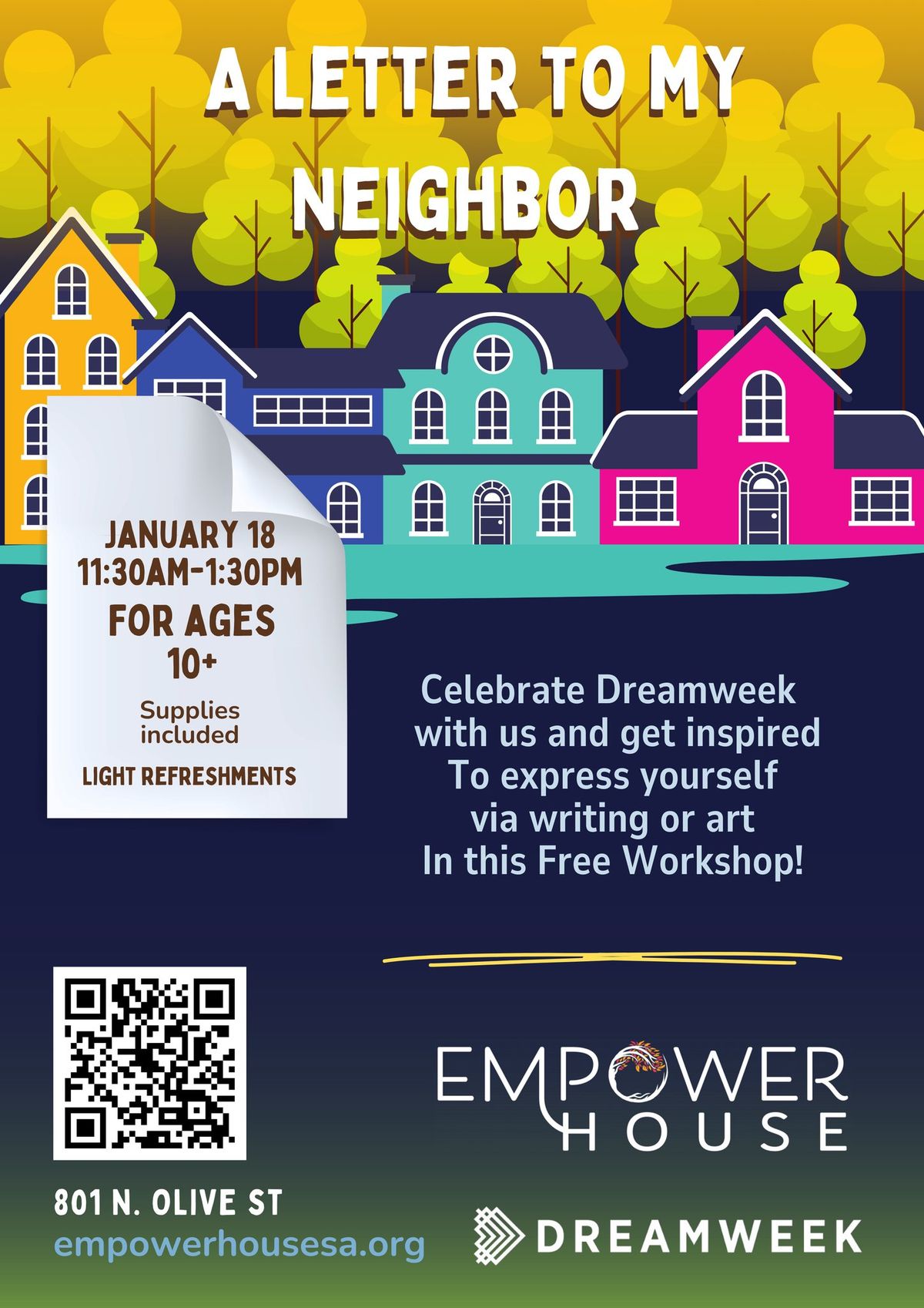 A Letter to My Neighbor - A Dreamweek Event