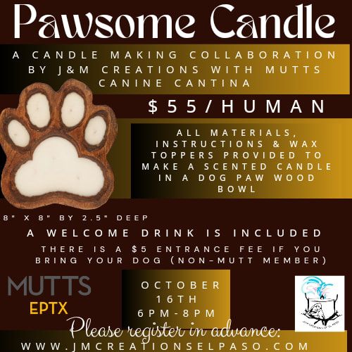 Pawsome Candle Making at MUTTS Cantina