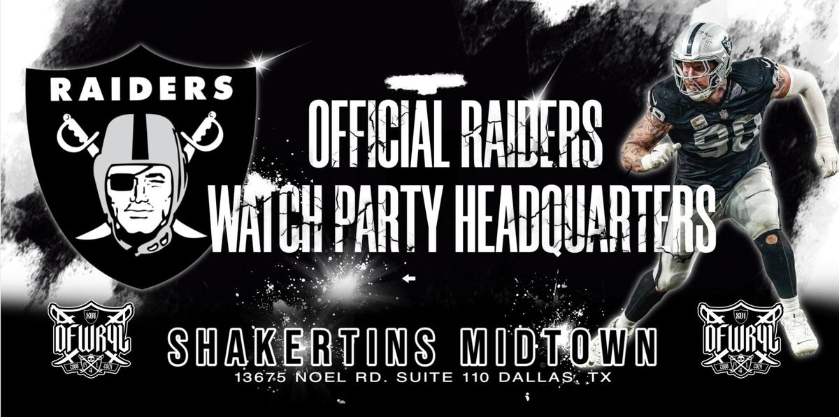 OFFICIAL RAIDERS WATCH PARTY HEADQUARTERS