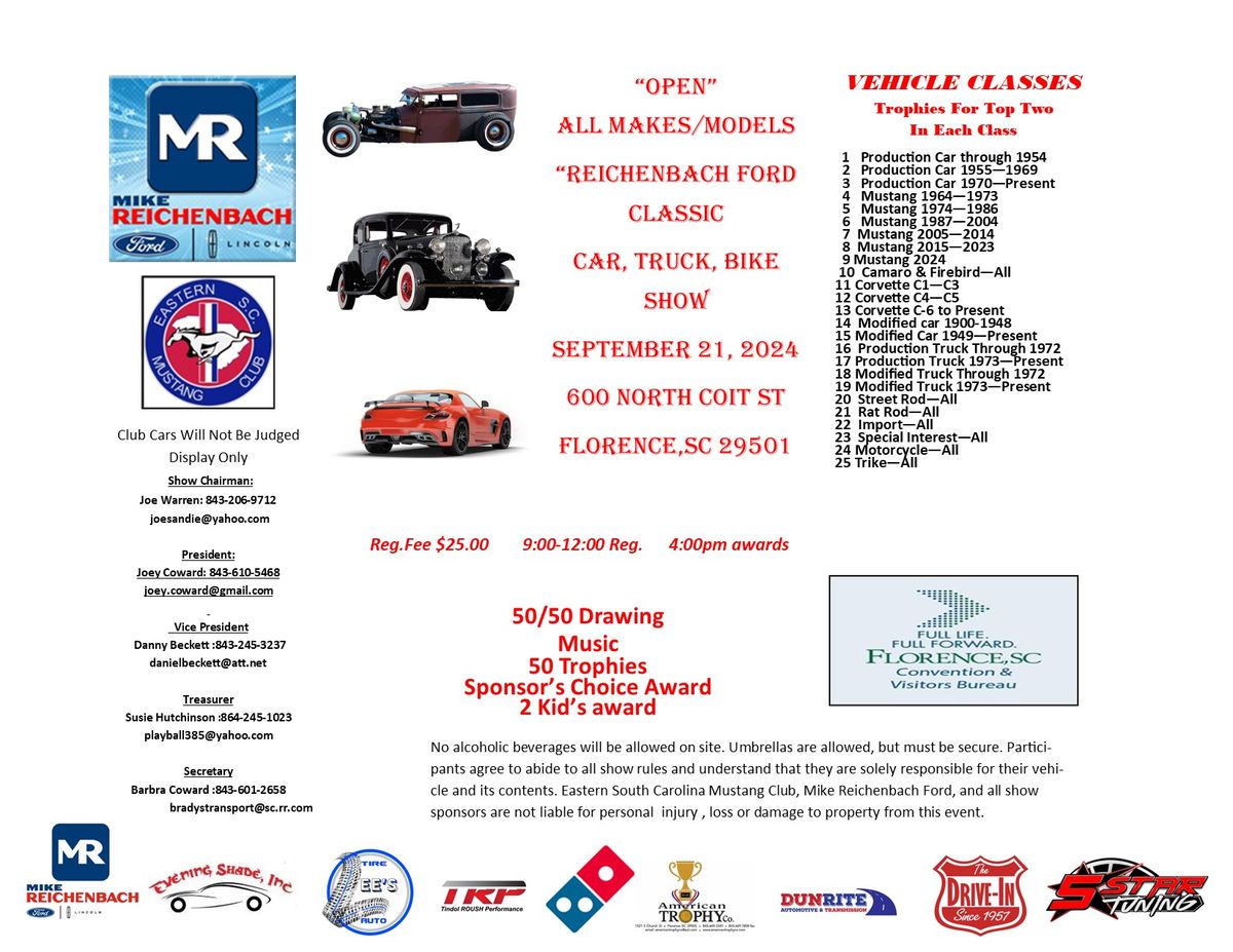 Reichenbach Ford Fall Classic Car Truck and Bike Show all Makes\/Models