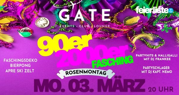 90ER 2000ER FASCHING im GATE - ROSENMONTAG 03. M\u00c4RZ 