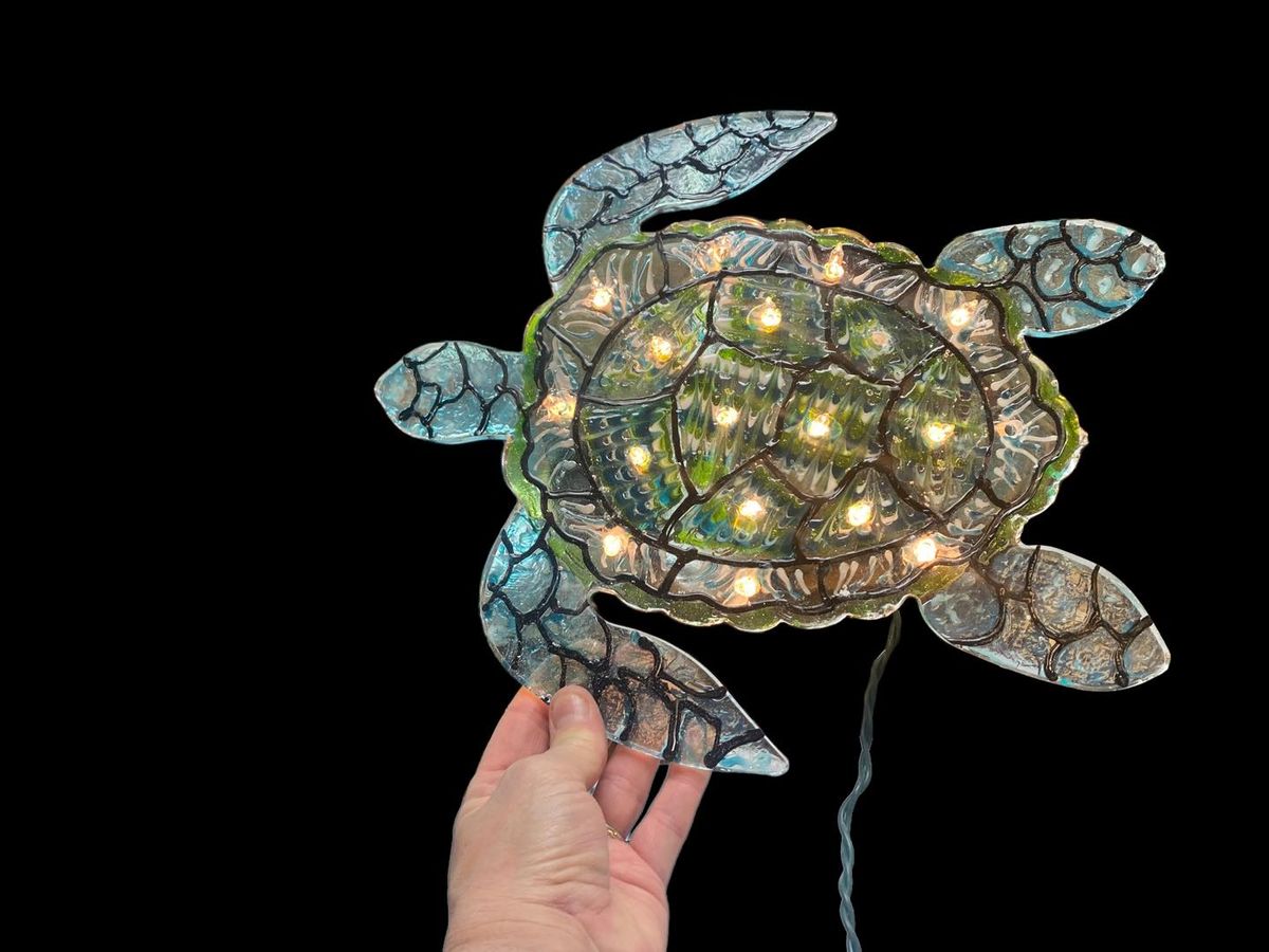 Stain Glass Sea Turtle Tree Topper\/Decor