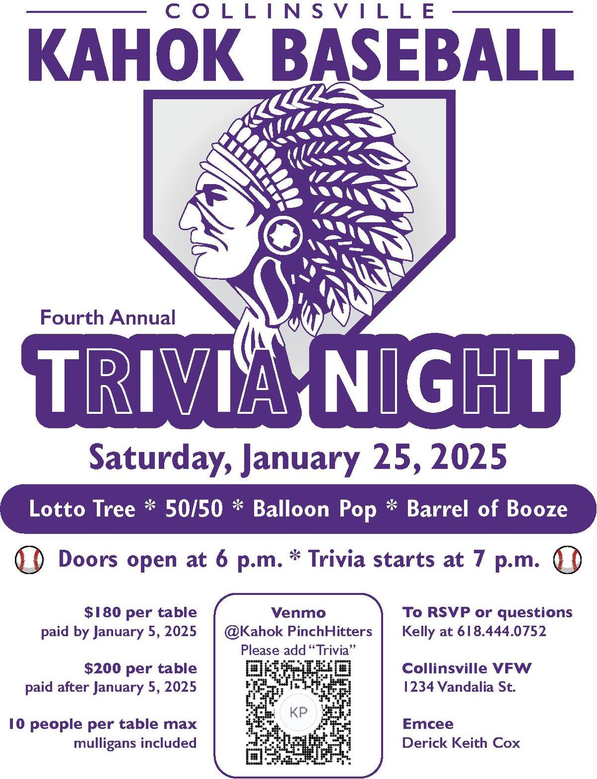 Collinsville Kahoks Baseball Trivia Night