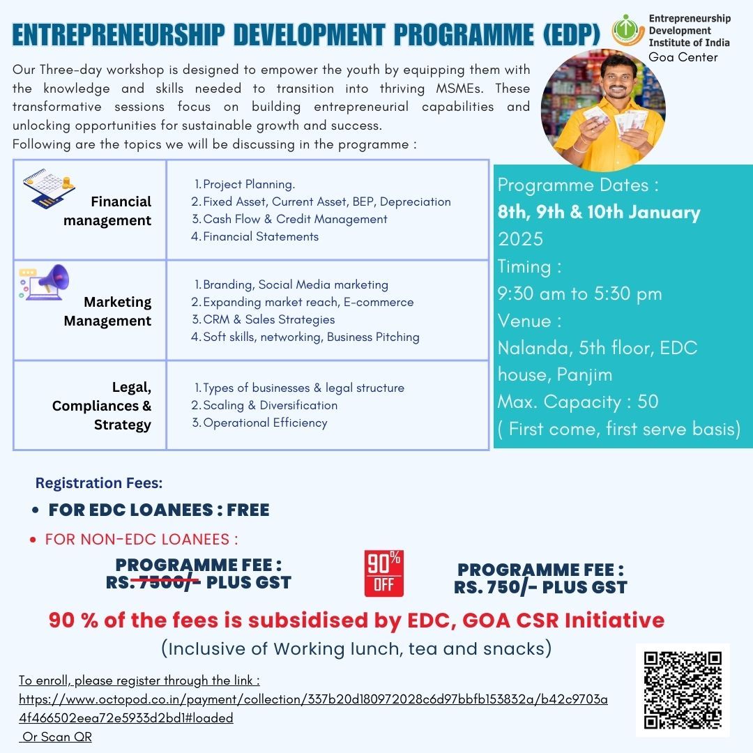 CSR Initiative- Entrepreneurship Institute of India- Goa Center