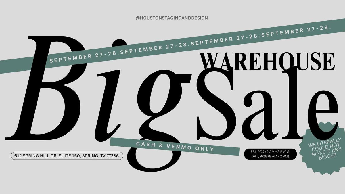 2-DAY Warehouse Sale