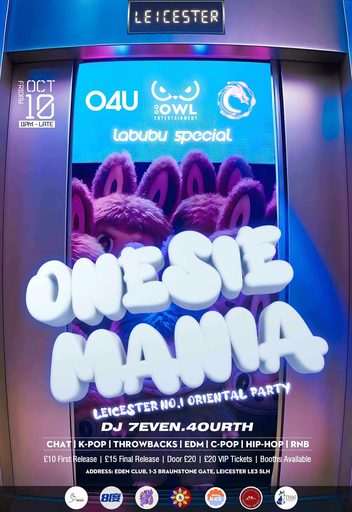 GO OWL x UOL ORIENTAL x O4U : ONESIE MANIA \ud83d\ude80 (LEICESTER)