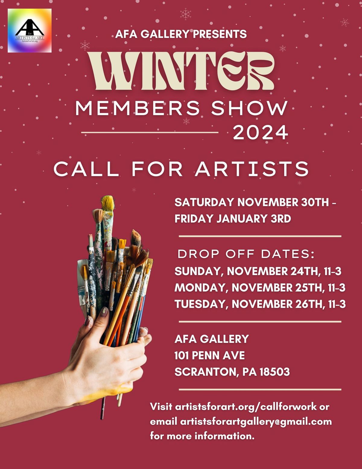 Call for Artists- Winter Members Show