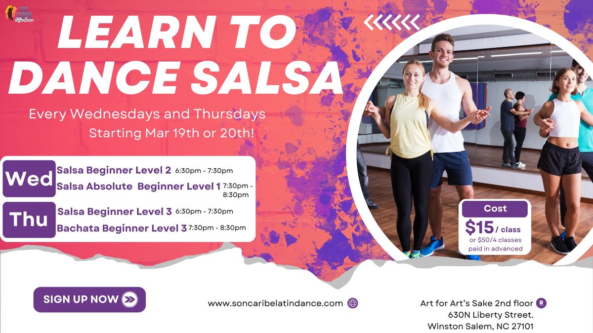 Salsa and Bachata Class; Mar-May 8-week Cycle