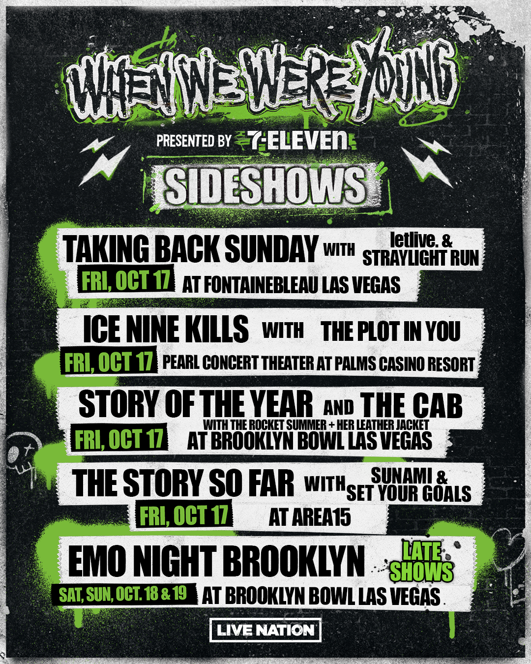 When We Were Young Sideshow - Emo Night Brooklyn at Brooklyn Bowl - Las Vegas