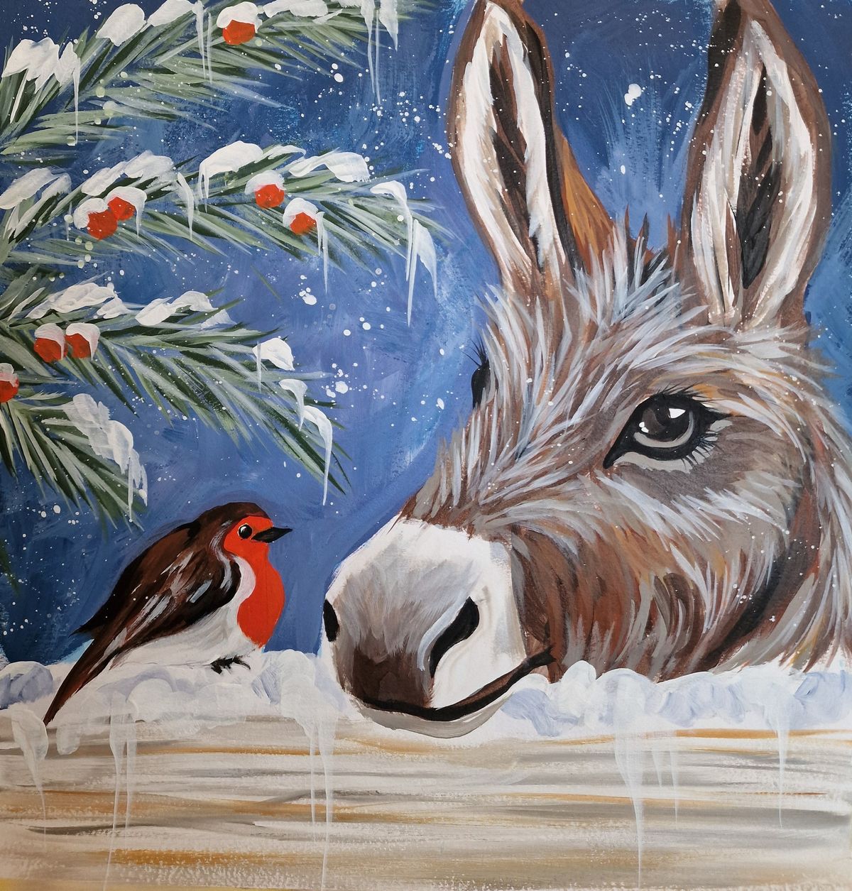 Paint & Prosecco Night-Donkey & Robin at The Library Taunton