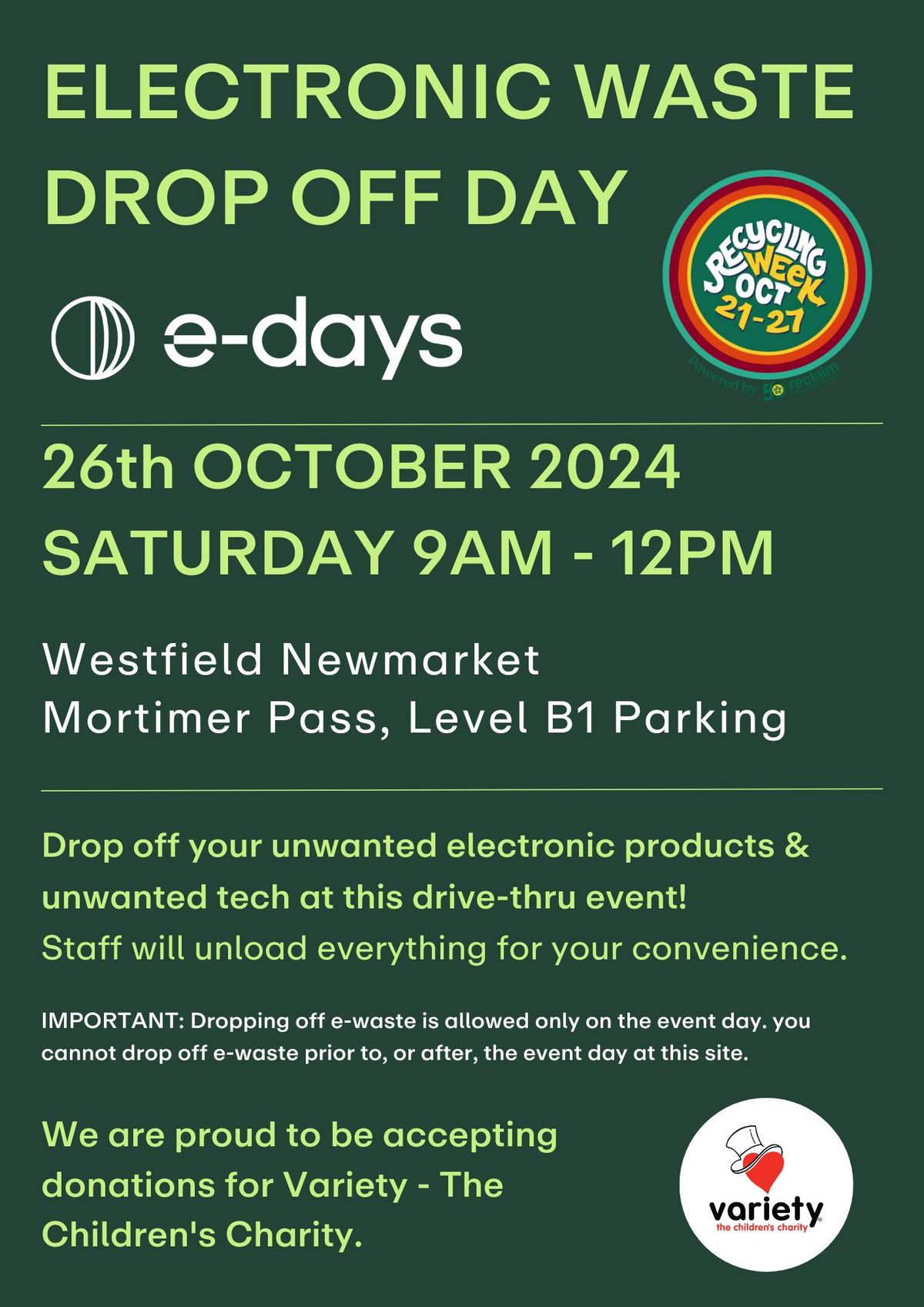 FREE E-Waste Drop off Day Newmarket