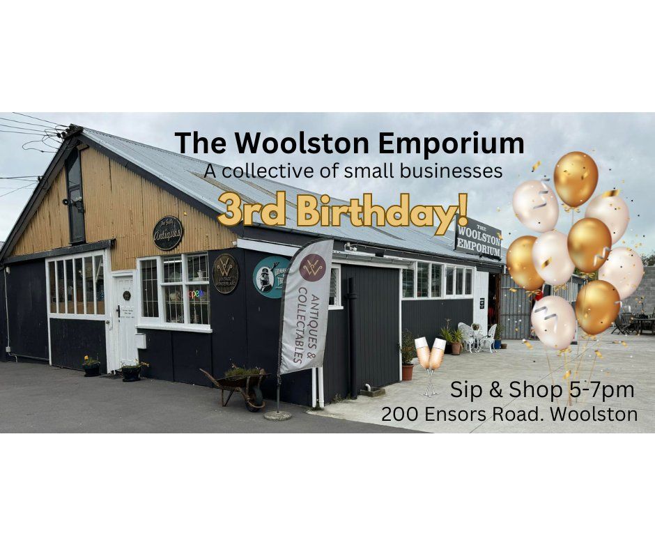 The Woolston Emporium turns 3! 