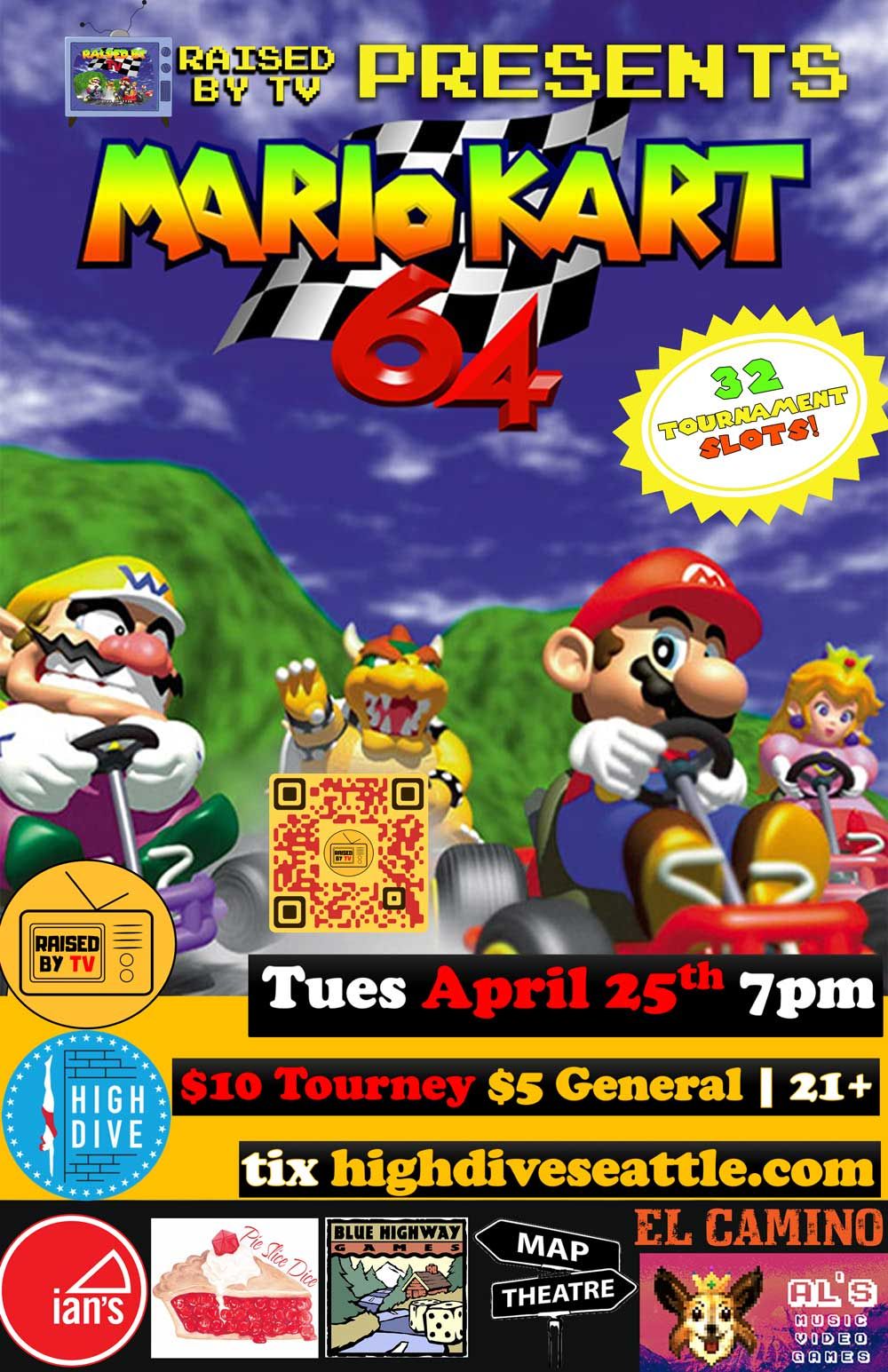 Raised By TV - Mario Kart N64 Tournament at Clock-Out Lounge