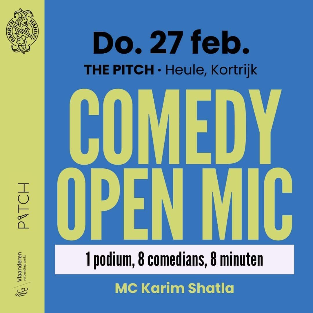 Comedy open mic | Donderdag 27 feb  in samenwerking met de Narrenhandel en Pitch Karaoke (Kortrijk)