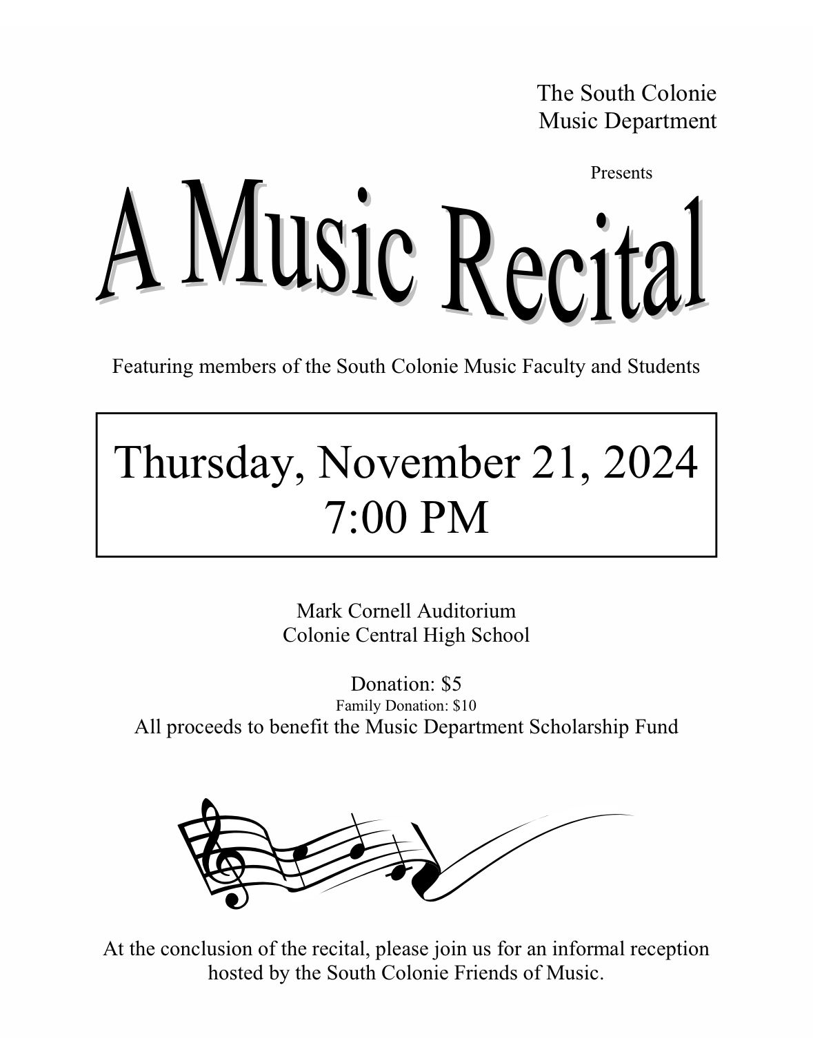 South Colonie Music Department Faculty\/Student Recital