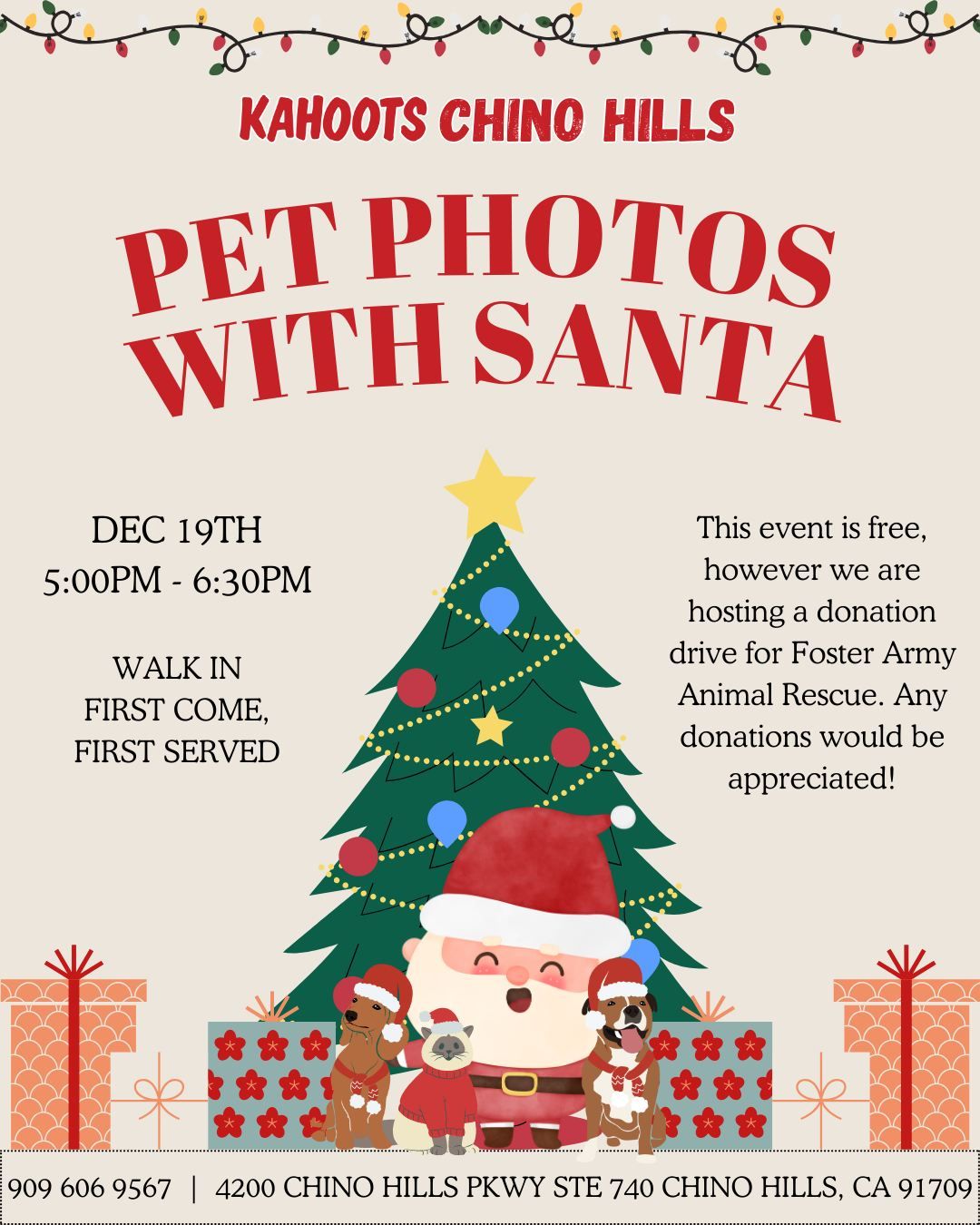 Pet Photos with Santa Paws