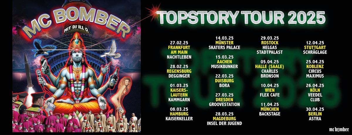 MC Bomber "TOPSTORY TOUR 2025" \/\/ Flex Cafe (Wien)