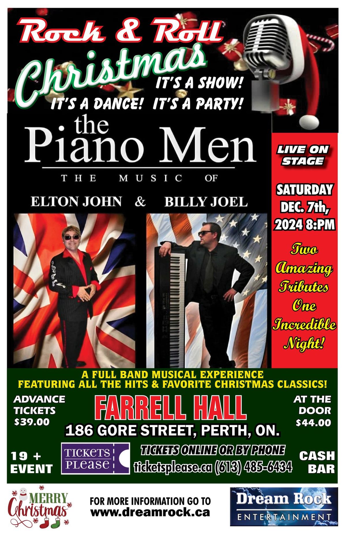 Rock & Roll Christmas  The PIANO MEN Tributes To ELTON JOHN & BILLY JOEL