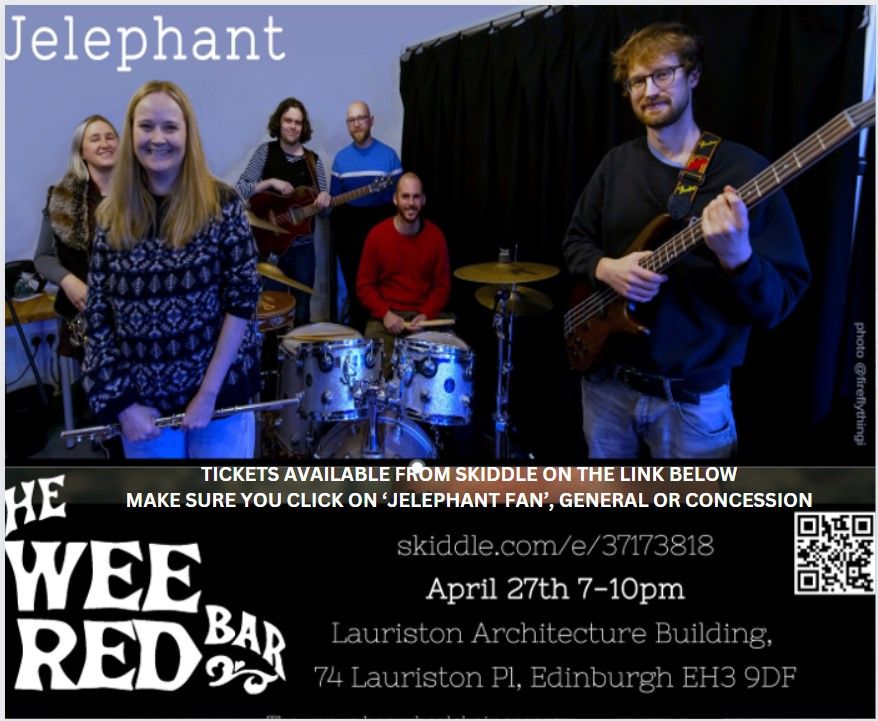 Jelephant - folk-pop band, Nordic+jazzy vibes-  live @The Wee Red Bar + Tramsurfer + Lhamo Grace