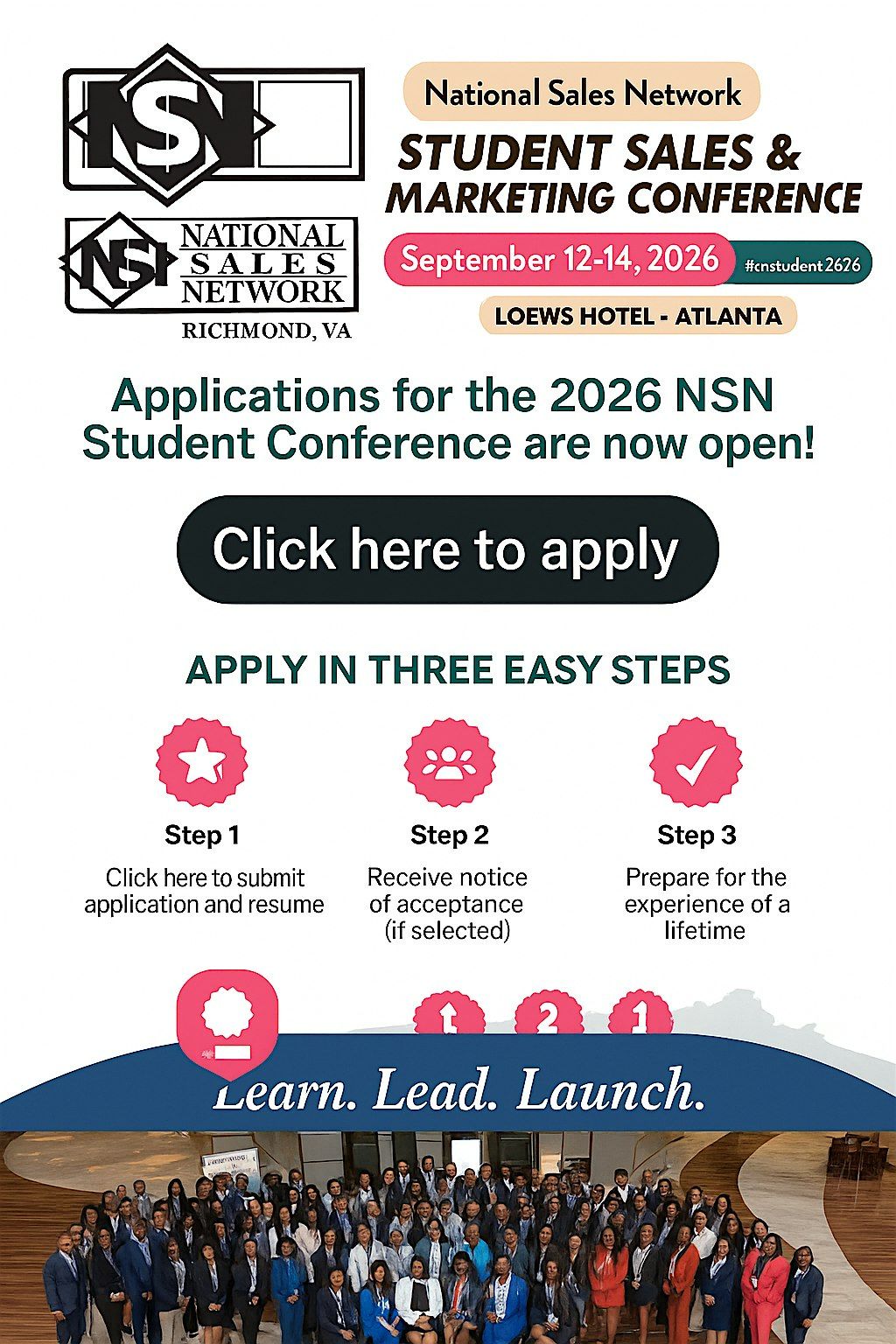 NSN 2026 Student Sales & Marketing Conference \u2013 Launch Your Career