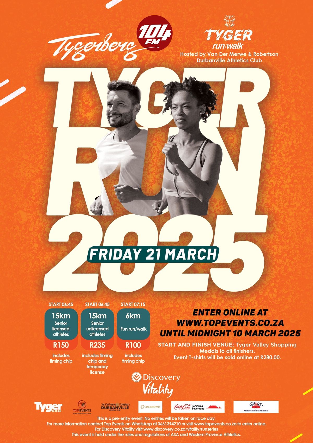 Tyger Run\/Walk with Discovery Vitality 15km Run\/Walk & 6km 2025