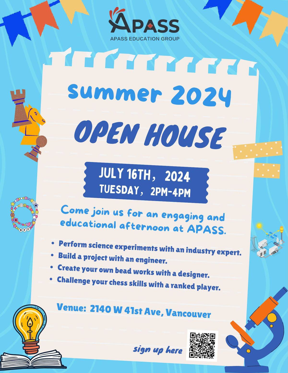 APASS Education Summer 2024 Open House and Free Activities