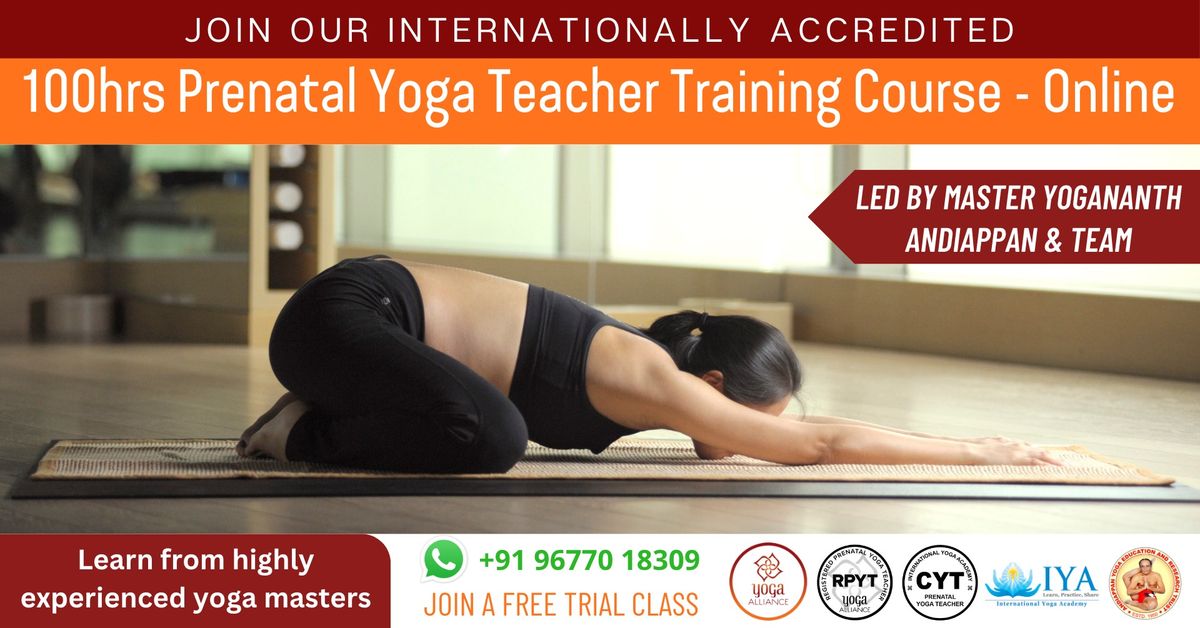 100hrs Prenatal Yoga Teacher Training Certificate Course - Online