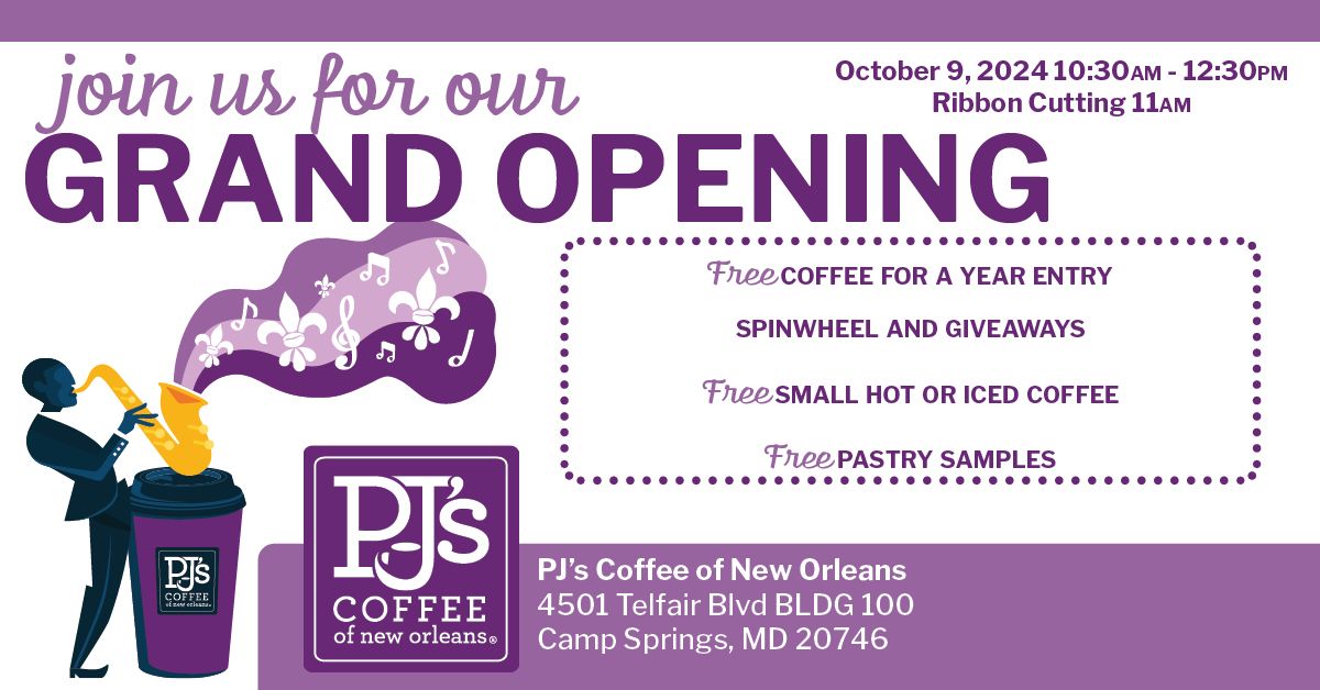 PJ's Coffee Camp Springs Grand Opening Celebration