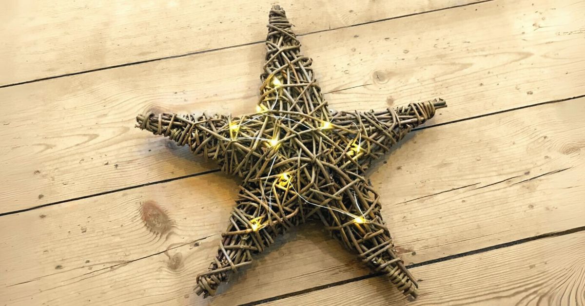 Christmas Willow Star Weaving with Prosecco