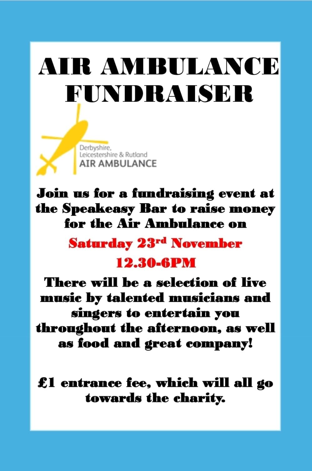 Air Ambulance Fundraising Music Event