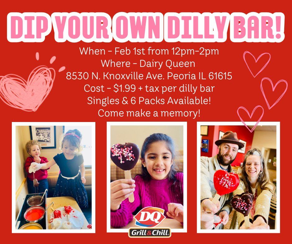 Dip Your Own Dilly Bar at DQ! Heart Shaped Dilly Bars! 