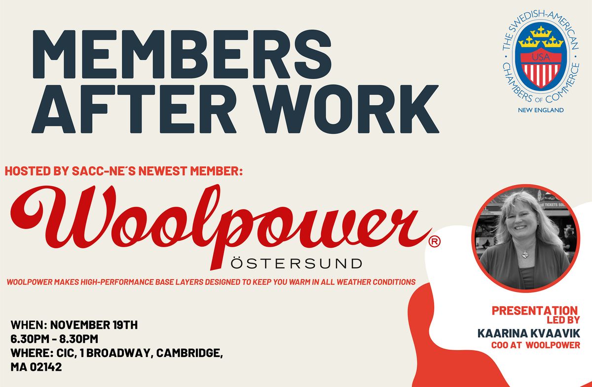 SACC-NE\u00b4\u00b4\u00b4s Members Afterwork with Woolpower