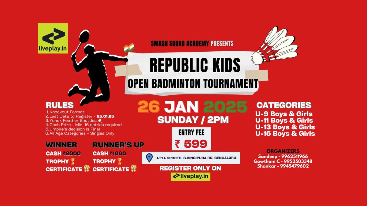 Republic Kids Open Badminton Tournament