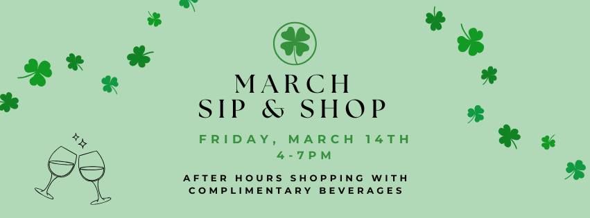 March Sip & Shop