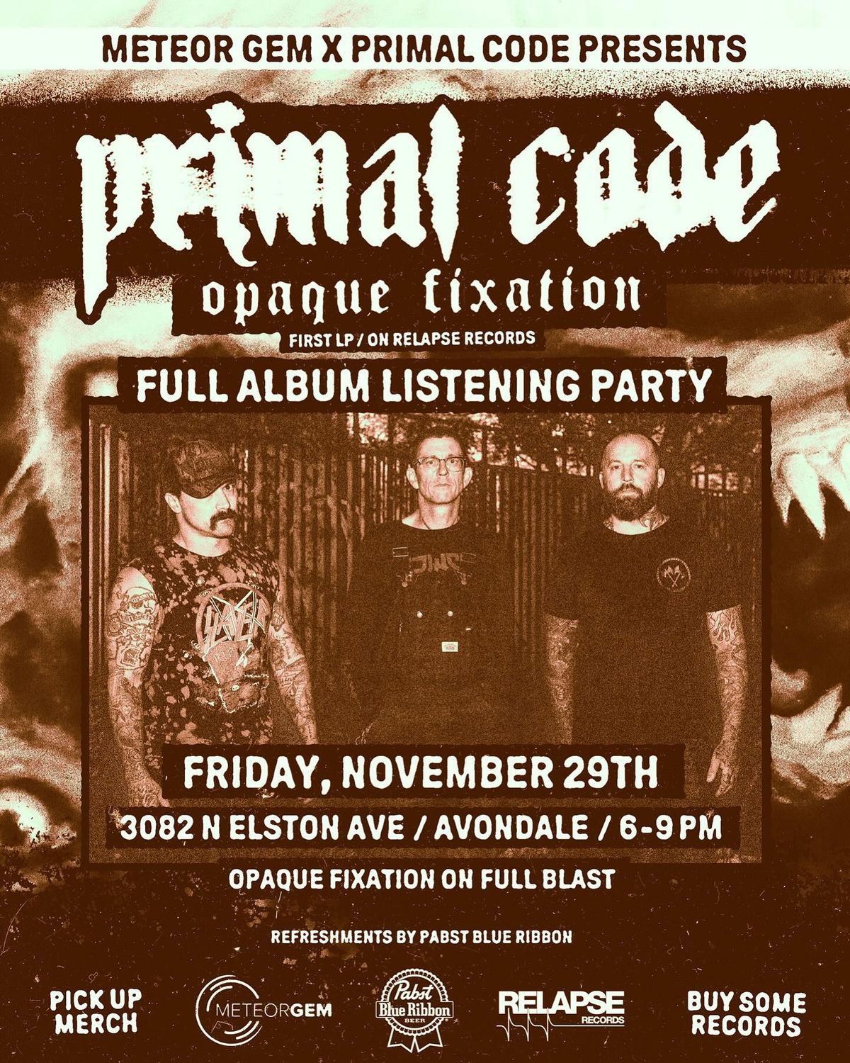 PRIMAL CODE LISTENING PARTY