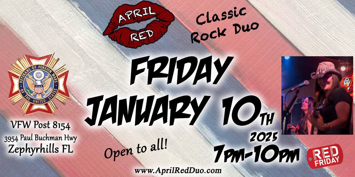 April Red is Back to ROCK the VFW Post 8154 in Zephyrhills!