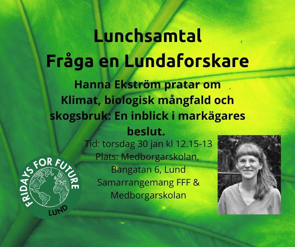 Lunchsamtal, Fr\u00e5ga en Lundaforskare