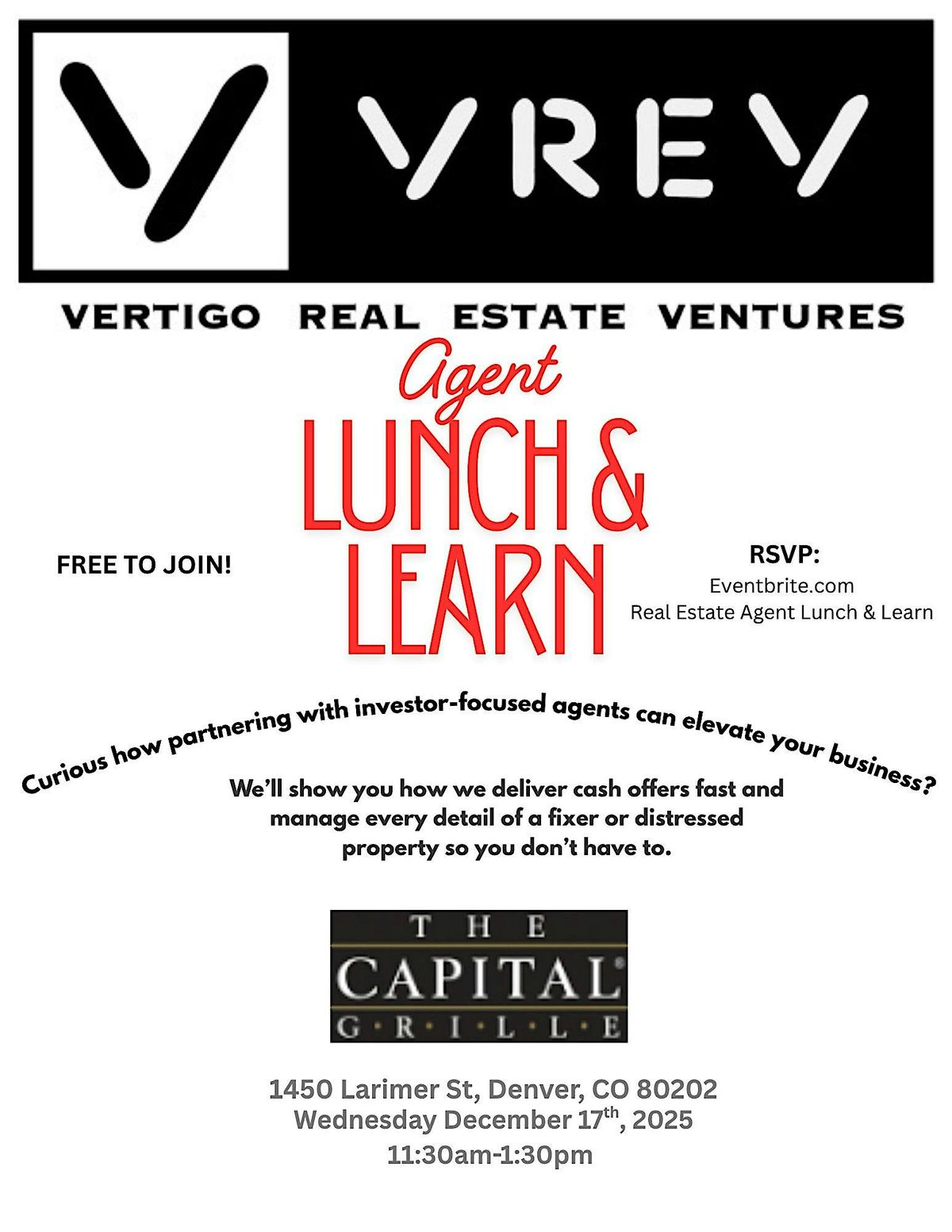 REAL ESTATE AGENT LUNCH & LEARN