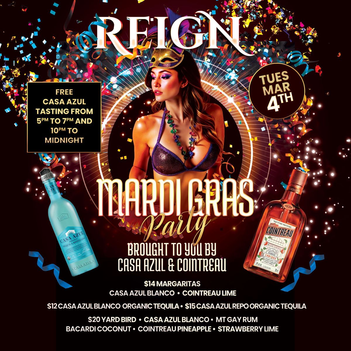 MARDI GRAS PARTY at REIGN \ud83d\udc51