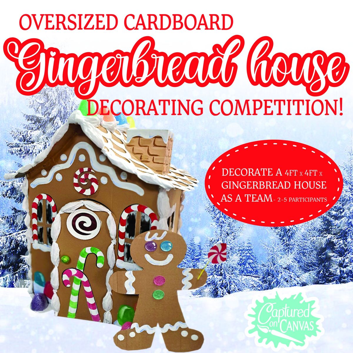 Oversized Gingerbread House Decorating Contest!