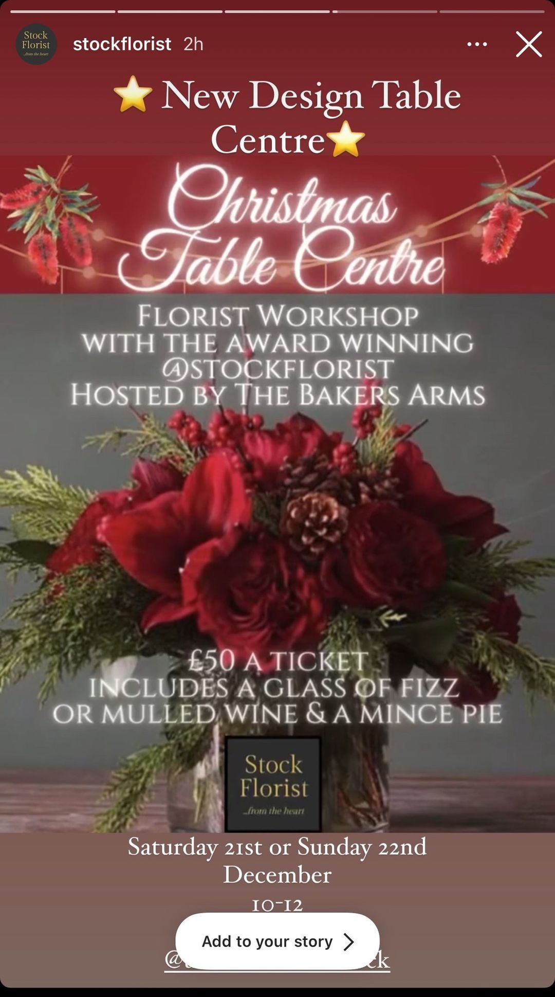 Christmas Table Centre Workshop