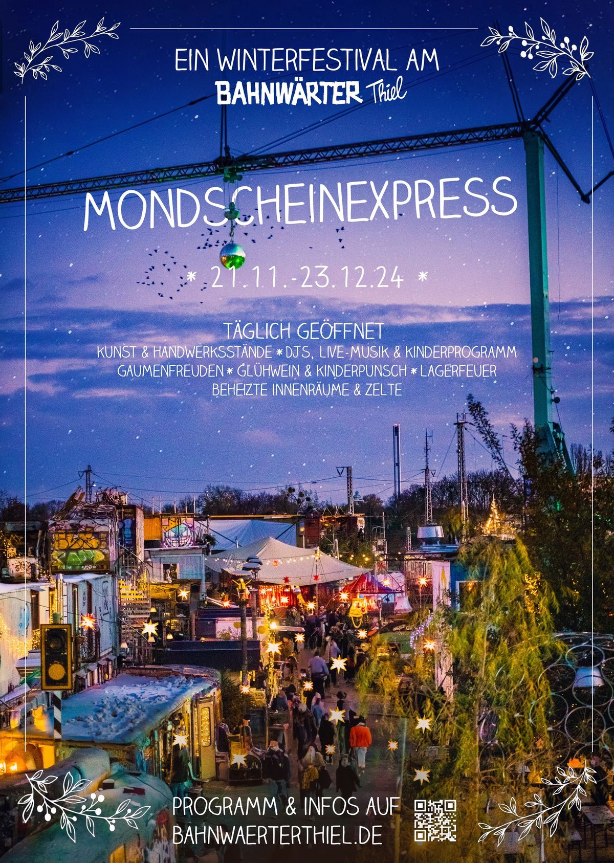 Mondscheinexpress - Ein Winterfestival am Bahnw\u00e4rter Thiel | 21.11.-23.12.