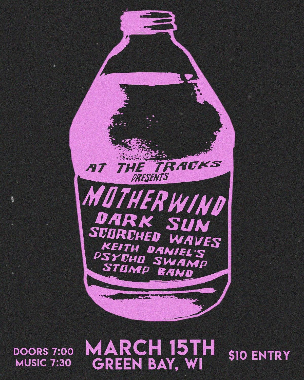 Motherwind, Dark Sun, Scorched Waves, Keith Daniel's Psycho Swamp Stomp Band | At The Tracks