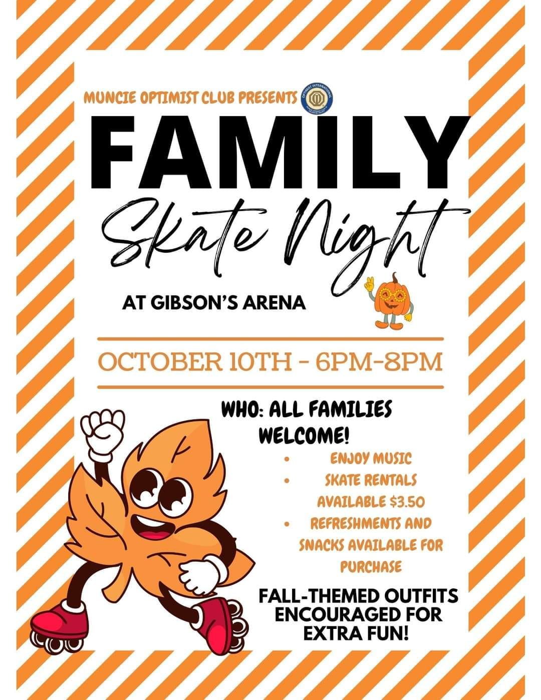 Optimist Club Fall Break Free Admission Skate