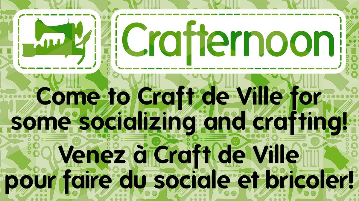 September BYOP (Bring Your Own Project) Crafternoon