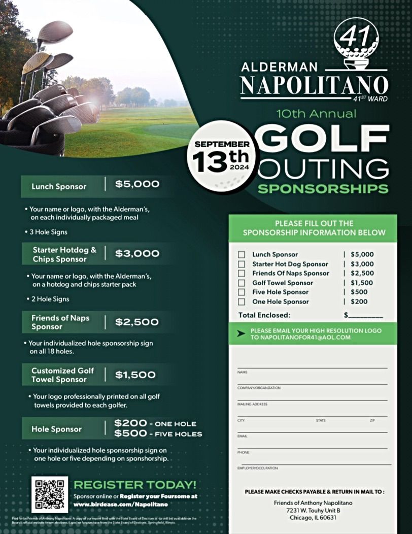 Alderman Napolitano 10th Annual Golf Outing