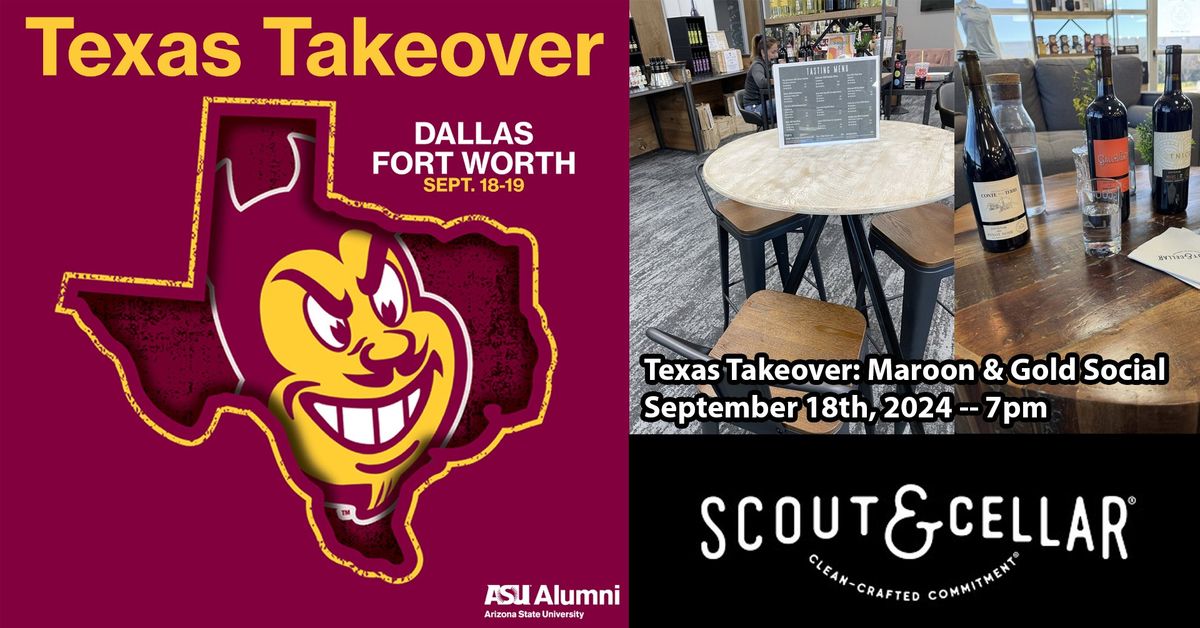 The Texas Takeover: Maroon and Gold Social Hour at Scout & Cellar Tasting Room