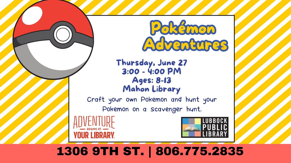 Pokemon Adventures at Mahon Library