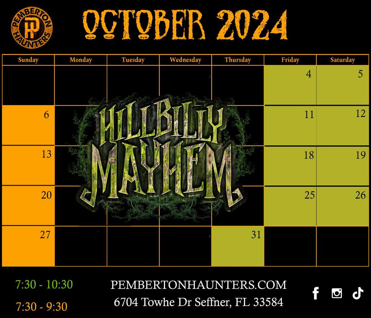 Pemberton Haunters Hillbilly Mayhem 2024 